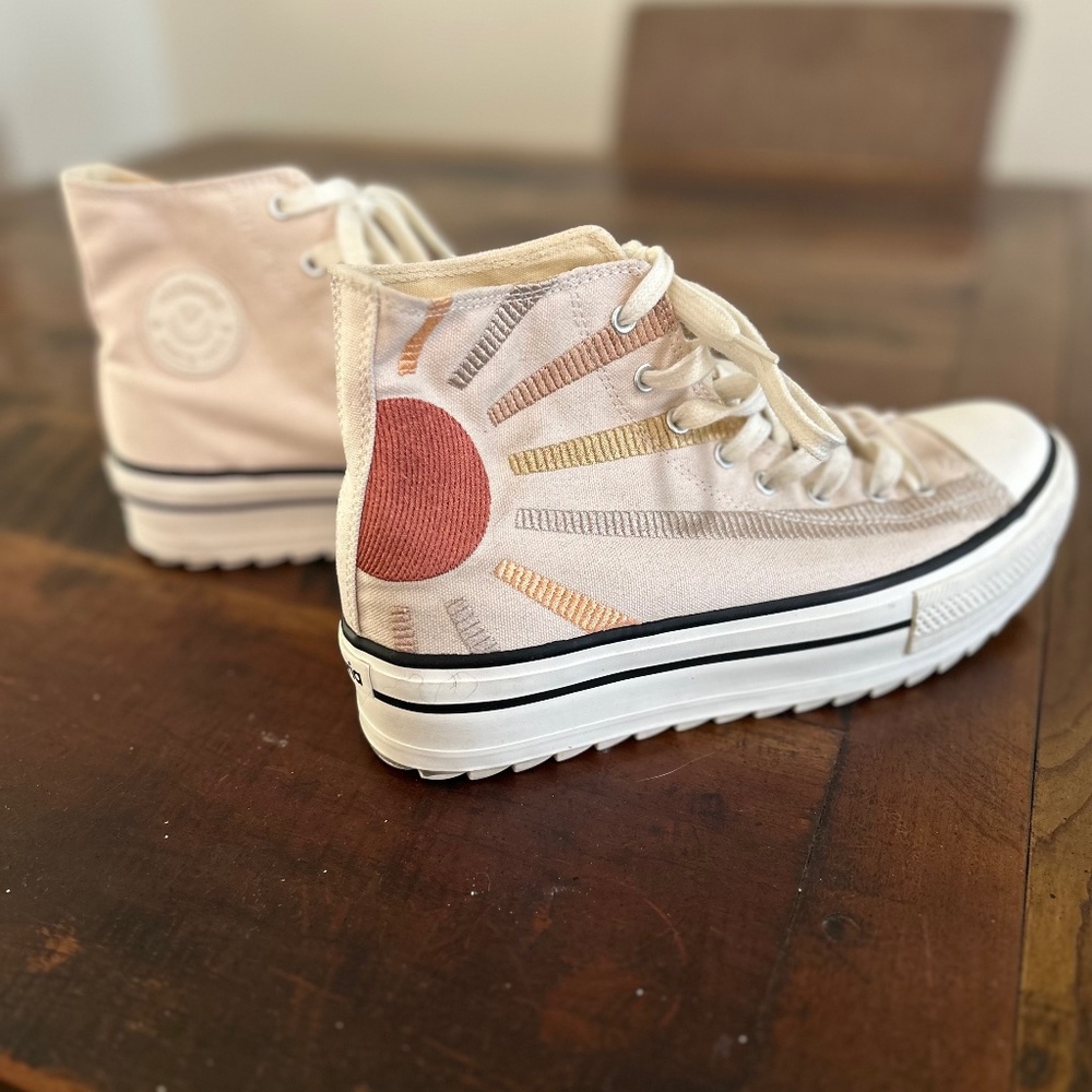 Victoria Embroidered Canvas High Tops